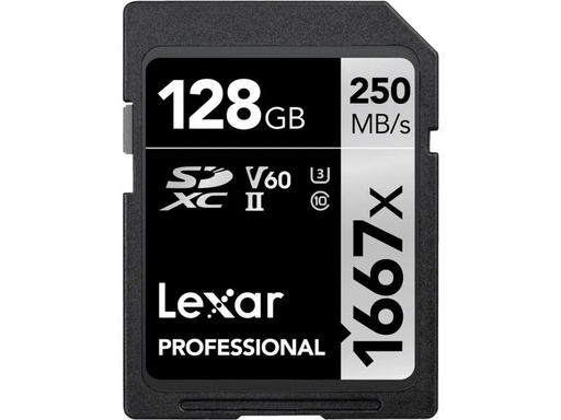 [90341566 1634299] Lexar SDXC-Karte Professional 1667x SILVER Serie 128 GB