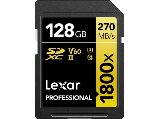 [90341579 1634268] Lexar SDXC-Karte Professional 1800x Gold Series 128 GB