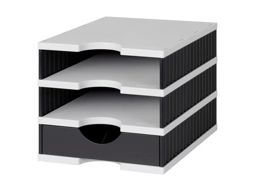 [90005409 1208583] Styro Schubladenbox Styrodoc Uno Schwarz/Grau