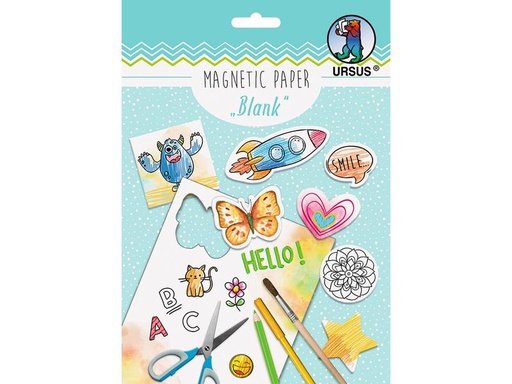 [90054307 1198272] URSUS Magnetpapier A5, 100 g/m²,  2 Stück, Weiss