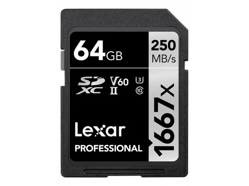 [90341688 1634298] Lexar SDXC-Karte Professional 1667x SILVER Serie 64 GB