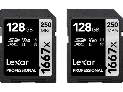 [90341696 1634300] Lexar SDXC-Karte Professional 1667x SILVER Serie 2x 128 GB