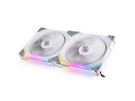 [90341698 1686112] Lian Li PC-Lüfter Uni Fan SL 140 2er Pack inkl. Controller, Weiss