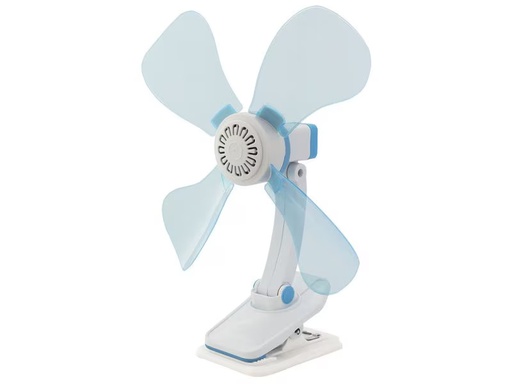 [90341980 1679321] Eurotrail Klammer-Ventilator 12 V Hellblau/Weiss