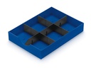 Styro Schubladenelement Styrodoc Blau/Schwarz