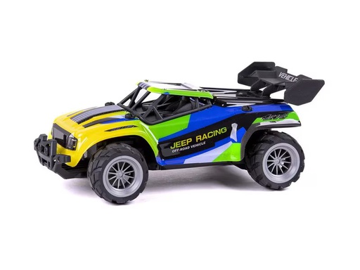 [90342072 1671372] TEC-TOY Buggy Jeep Racing Blau/Grün, 1:18