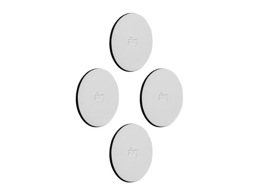[90342154 1226235] Silwy Haken Metall-Nano-Gel-Pads, 4er-Set, Weiss 5 cm