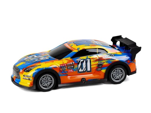 [90342297 1671351] TEC-TOY Auto Champion GT9 mit Licht, Gelb/Blau, 1:22