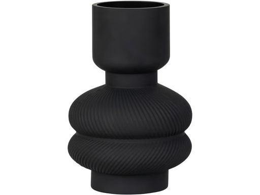 [90342390 1652138] House Nordic Vase rund 22 cm, Schwarz