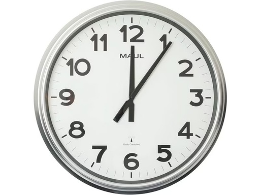 [90342441 1691572] Maul Wanduhr MAULride Ø 61 cm, Silber