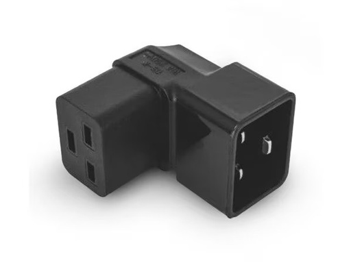 [90343043 1694432] Alpha Elettronica Adapterstecker C19 - C20, frontal gewinkelt