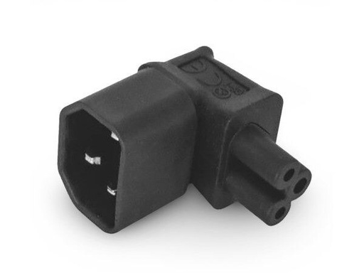[90343142 1694434] Alpha Elettronica Adapterstecker C5 - C14, frontal gewinkelt