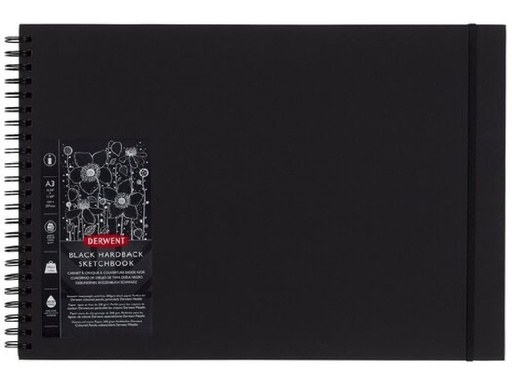 [90343368 1698427] Derwent Zeichenblock A3 Quer, mit schwarzen Seiten