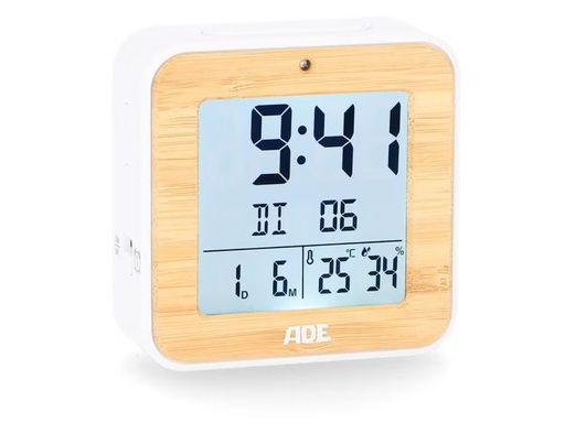 [90343390 1617334] ADE Digitalwecker Weiss/Nature