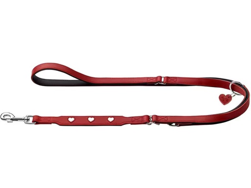 [90343486 1676201] Hunter Verstellbare Führleine Love, 18/200, Rot/Schwarz