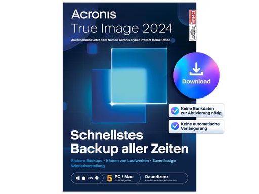 [90343492 1694769] Acronis True Image ESD, Perpetual, 5 PC