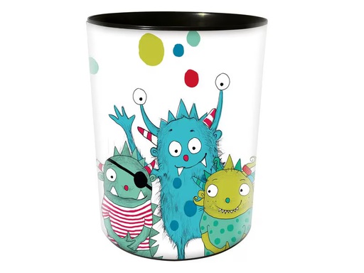 [90343507 1699090] Goldbuch Papierkorb Monster 10 l, Hellgrün/Türkis