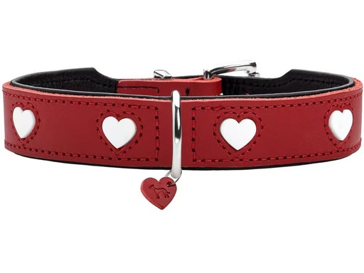 [90343543 1676190] Hunter Halsband Love S-M (42), Rot/Schwarz