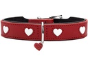 Hunter Halsband Love S-M (47), Rot/Schwarz