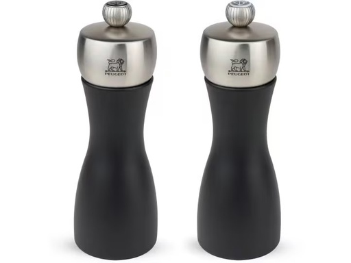 [90343603 1698533] Peugeot Gewürzmühle Fidji Duo 1.8 cm, Schwarz/Silber
