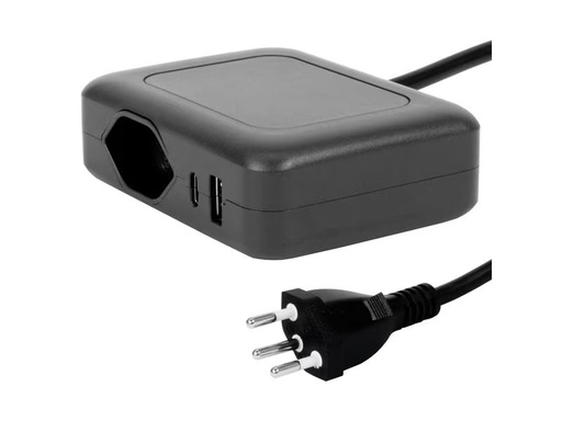 [90343688 1616991] STEFFEN Ladestation IQ 1 x T13 + 1 x USB-A/C, Schwarz
