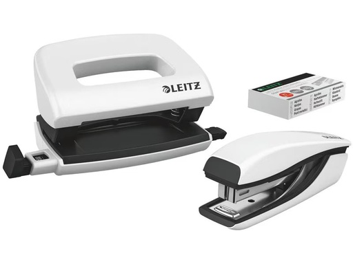 [90343704 1700829] Leitz Set NeXXt WOW Mini-Locher und Mini-Heftgerät Perlweiss