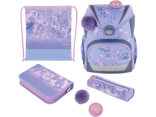 [90343706 1684592] Herlitz Schulthek UltraLight Plus Butterfly 4-teiliges Set
