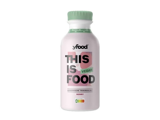 [90343736 1270741] YFOOD Vegane Trinkmahlzeit Berry 500 ml