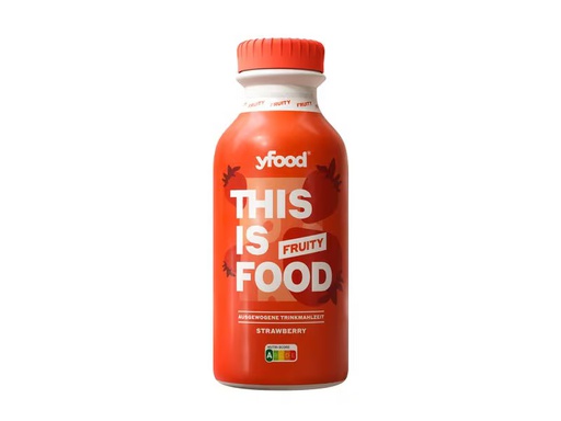 [90343806 1669128] YFOOD Trinkmahlzeit Fruity Strawberry 500 ml