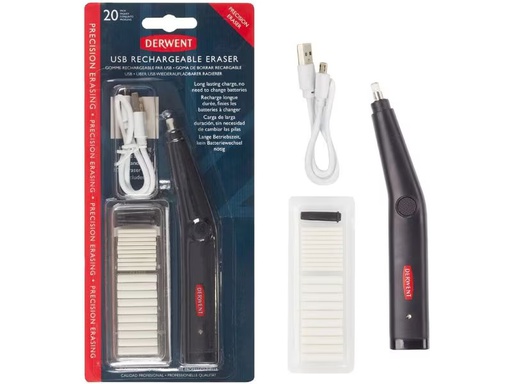 [90343845 1698449] Derwent Batteriebetriebener Radierstift