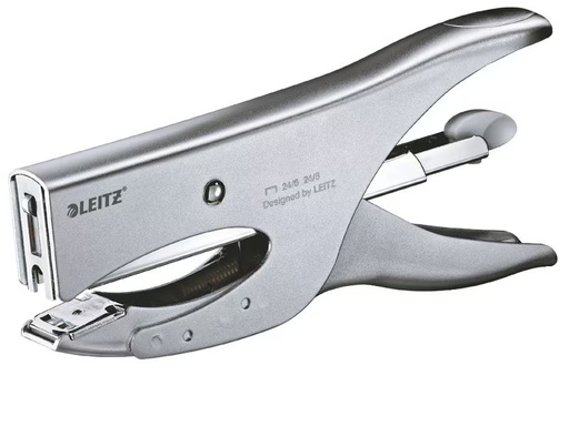 [90343877 1700839] Leitz Heftzange mit Hinterlademechanik, Silber, 40 Blatt