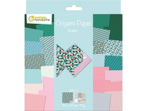 [90343928 1696965] Avenue Mandarine Faltblätter Origami Scale 60 Blatt, 20 x 20 cm