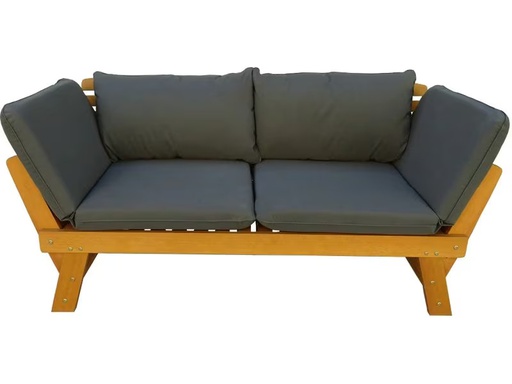 [90343956 1642956] Contini 2er Sofa mit Kissen, Anthrazit/Eucalyptus