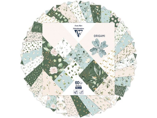 [90343976 1696968] Clairefontaine Bastelpapier Origami Papier Romantik, 60 Blatt