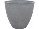Van der Gucht Blumentopf Woodstone Ø 35 cm x 29 cm Hellgrau