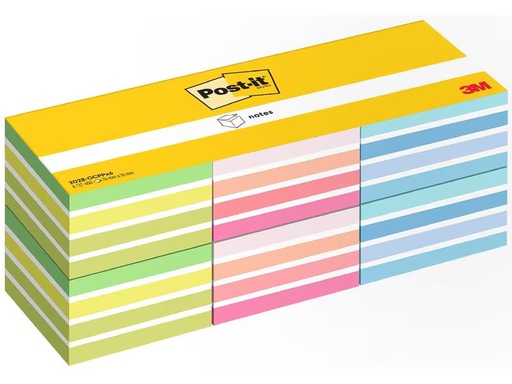 [90344023 1654657] Post-it Notizzettel 3M, 76 x 76 mm, 6 Blöcke, verschiedene Farben