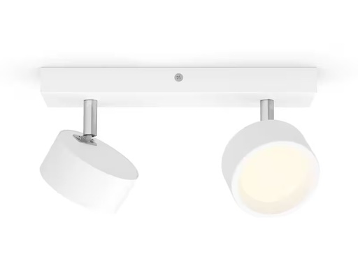 [90344025 1689102] Philips Aufbauspot Bracia 2 x 5.5W 2700K Weiss