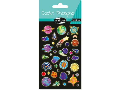[90344026 1696940] Clairefontaine Motivsticker Phospho Planet