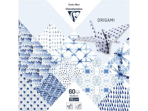 [90344036 1696970] Clairefontaine Bastelpapier Origami Papier Shibori, 60 Blatt