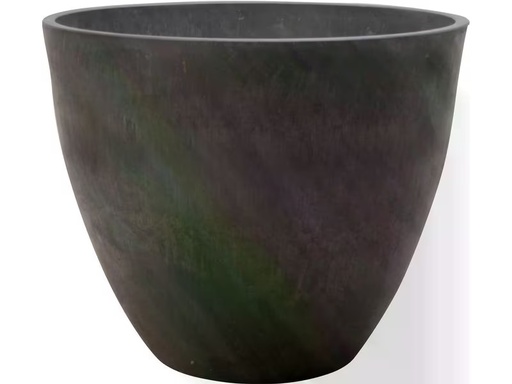 [90344114 1697880] Van der Gucht Blumentopf Woodstone Ø 45 cm x 39 cm Dunkelgrau