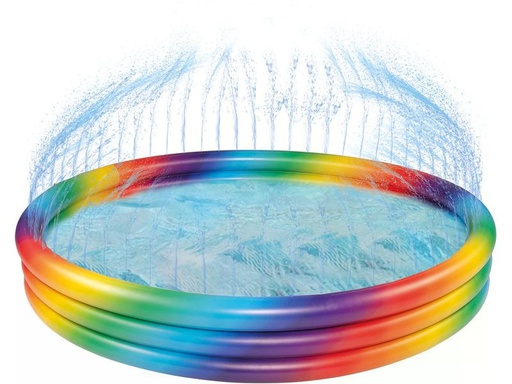 [90344256 1698806] Happy People Planschbecken Rainbow mit Sprinkler