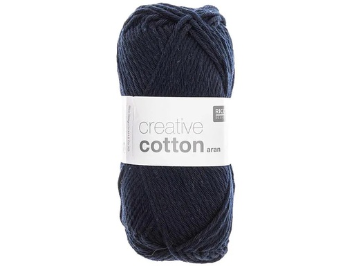 [90054569 945258] Rico Design Wolle Creative Cotton Aran 50 g Dunkelblau