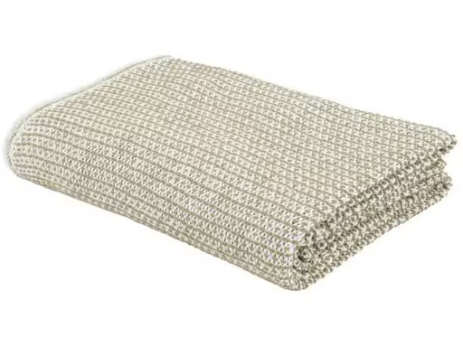 [90344514 1679563] Eskimo Decke Ascona 150 x 210 cm, Weiss/Olive