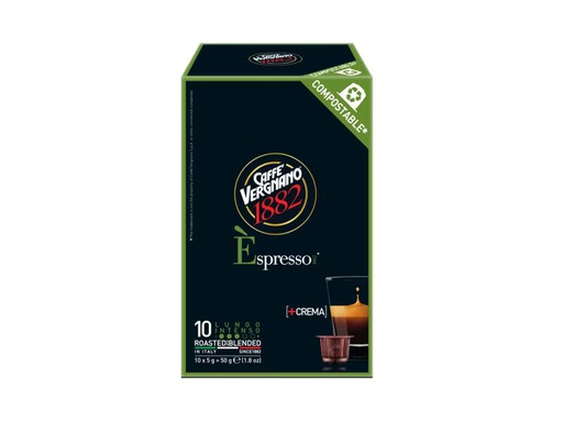 [90344770 1695244] Caffè Vergnano Kaffeekapseln Lungo Intenso 10 Stück