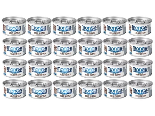 [90344971 1693654] Monge Nassfutter Katze Monoprotein Büffel 24 x 80 g