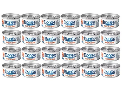 [90345015 1693650] Monge Nassfutter Katze Monoprotein Truthahn 24 x 80 g