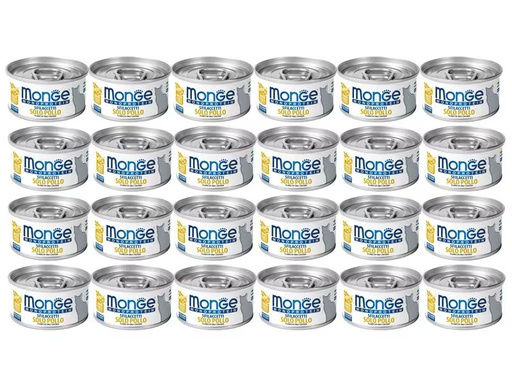 [90345054 1693651] Monge Nassfutter Katze Monoprotein Huhn 24 x 80 g