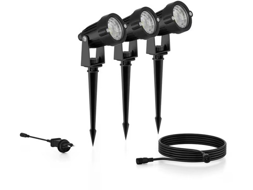 [90345067 1689186] Philips Outdoor Niedervolt Caper Spots CH 3x1.5W, 2700 K, Schwarz