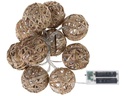 COCON Lichterkette Stroh-Rattan, 175 cm