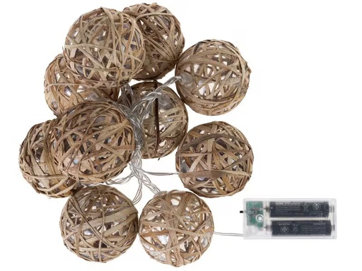 [90345084 1617721] COCON Lichterkette Stroh-Rattan, 175 cm
